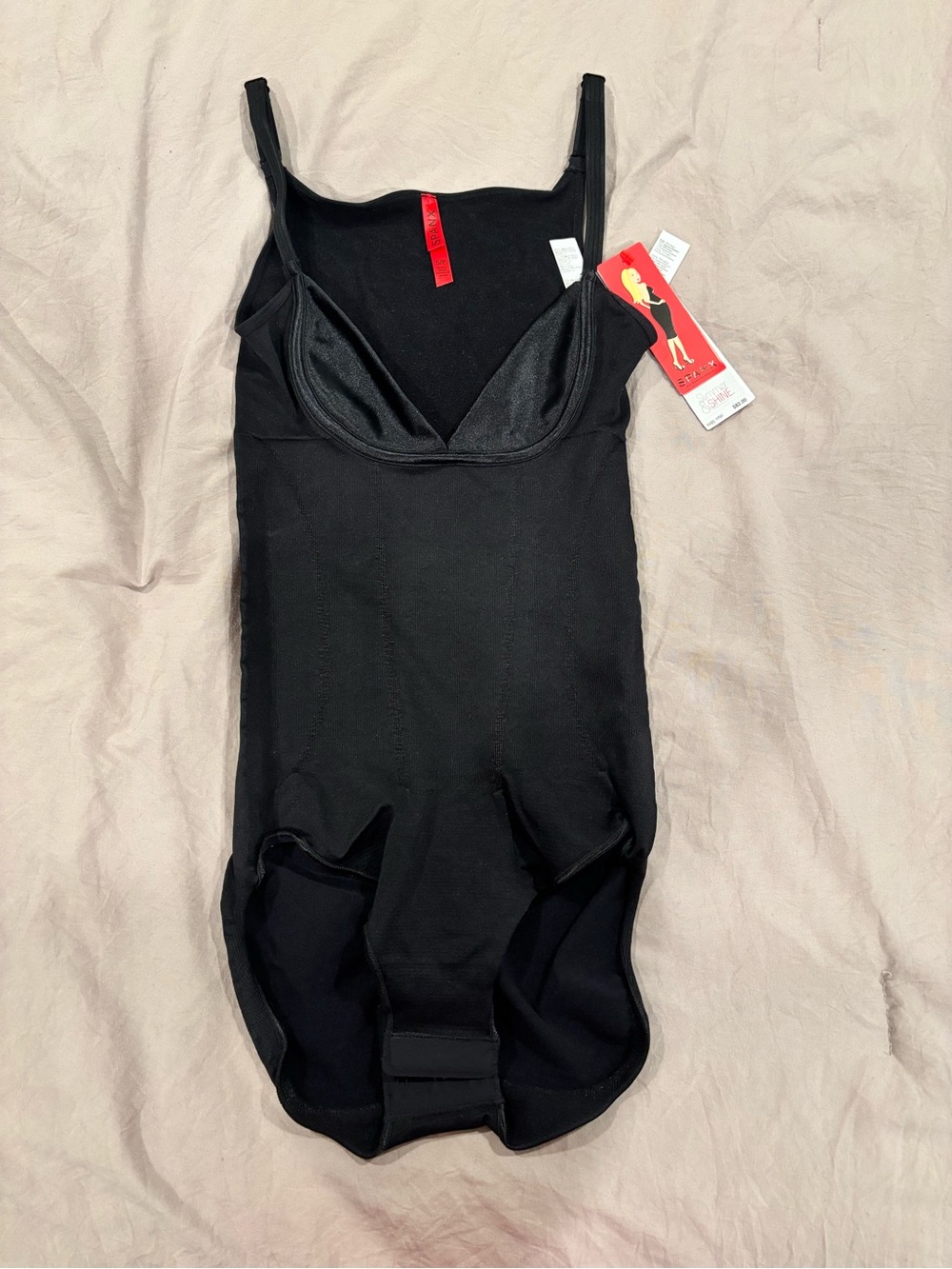 SPANX Black Shaping Bodysuit with Built-In Bra